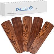 🔧 ohlectric ol-40489 5pcs 16 ½ inches fan blades - replacement blades for 42-inch ceiling fan - high-performance indoor use - oak/walnut finish логотип