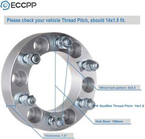 img 3 attached to ECCPP 2 шт. 1,5-дюймовые адаптеры колесных дисков 6x5,5 to 6x5,5 14x1,5 для Silverado 1500 HD 2001-2007, Sierra 1500 HD, Sierra 1500, Yukon XL 1500, Yukon