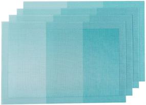 img 3 attached to 🌞 Sunshine Fashion Placemats: Heat-Resistant, Washable PVC Table Mats for Dining Table - Set of 4