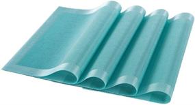 img 2 attached to 🌞 Sunshine Fashion Placemats: Heat-Resistant, Washable PVC Table Mats for Dining Table - Set of 4