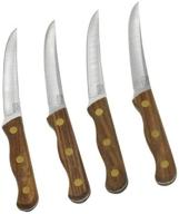 🔪 chicago cutlery b144 4pc walnut tradition steak knife set: exceptional quality for perfectly sliced steaks logo