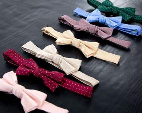 img 1 attached to 🎀 Spring Notion Dotted Woven Large Boys Bow Ties: Stylish Accessories for Formal Wear