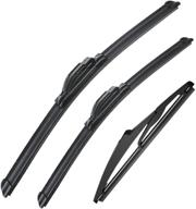 🚗 original equipment windshield wiper blades for 2013-2018 toyota rav4 - set of 3 (26"/16"/10") u/j hook - replacement wipers logo