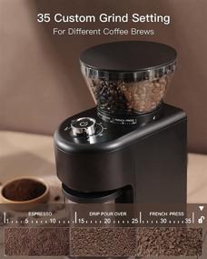 img 3 attached to ☕ Ultimate Grind Control: Conical Burr Electric Coffee Grinder with 35 Settings for Precise Coffee Extraction