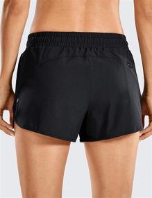 img 3 attached to 🏃 CRZ YOGA Women's Mid-Rise Quick-Dry Running Shorts | Loose Drawstring Athletic Gym Shorts with Zip Pocket | 3 Inch Inseam