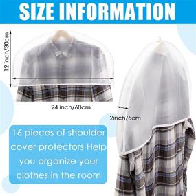 img 3 attached to 👚 Ultimate Closet Storage Solution: Shoulder Covers, Garment Bags, and Rack Cover (16 Pieces)