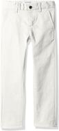 👖 stylish and comfortable isaac mizrahi twill cotton white boys' pants logo