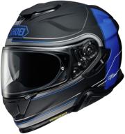 shoei gt-air ii helmet - crossbar (x-small) (black/blue) logo