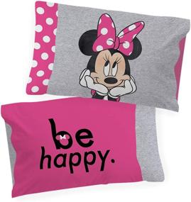 img 2 attached to 🐭 Disney Minnie Mouse Be Happy Reversible Pillowcase - Super Soft Bedding for Kids - Single, Double-Sided Design (Official Disney Product)