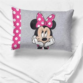img 1 attached to 🐭 Disney Minnie Mouse Be Happy Reversible Pillowcase - Super Soft Bedding for Kids - Single, Double-Sided Design (Official Disney Product)