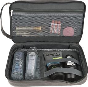 img 2 attached to 🧳 Large Canvas Toiletry Bag - The Ultimate Dopp Kit Organizer for Men & Women - Perfect Travel Essential for Cosmetics, Shaving Sets