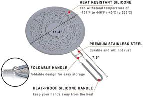 img 1 attached to Silicone Splatter Folding Insulation Strainer