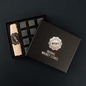 img 2 attached to 🥃 Deluxe Whiskey Stones Gift Set: 12 Pcs Reusable Marble Ice Cubes in Dark Grey | Perfect Birthday Gift for Whiskey Lovers - Enhance Your Whiskey, Bourbon, Scotch, Gin, Cognac & Wine!