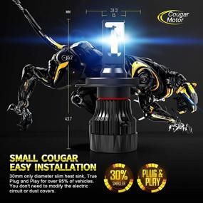 img 2 attached to 💡 X-Small H4 LED Bulb, 6500K (9003) All-in-One Conversion Kit - Cool White, Halogen Replacement - Pack of 2 by Cougar Motor