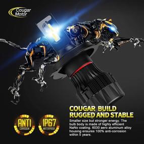 img 1 attached to 💡 X-Small H4 LED Bulb, 6500K (9003) All-in-One Conversion Kit - Cool White, Halogen Replacement - Pack of 2 by Cougar Motor