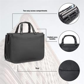 img 1 attached to Solo New York Harrison 16-Inch Laptop Briefcase with Triple Compartments in Black