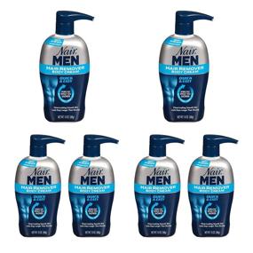 img 4 attached to 🧴 6 Pack of Nair Men Body Cream Hair Remover - 13 Ounce Pump (384ml)