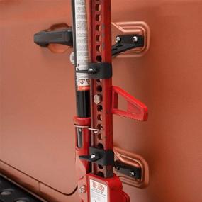 img 2 attached to 🚗 Royalo Jeep JK Hi Lift Jack Mount Kit with Hood/Door Hinge Bracket - 2007-2019 Model Year