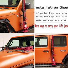 img 3 attached to 🚗 Royalo Jeep JK Hi Lift Jack Mount Kit with Hood/Door Hinge Bracket - 2007-2019 Model Year