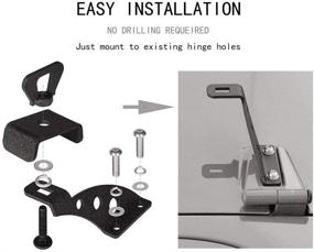 img 1 attached to 🚗 Royalo Jeep JK Hi Lift Jack Mount Kit with Hood/Door Hinge Bracket - 2007-2019 Model Year