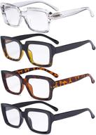 stylish eyekepper 4 pack ladies reading glasses - fashionable oversized square design reader eyeglasses for women logo