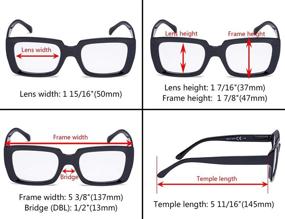 img 2 attached to Stylish Eyekepper 4 Pack Ladies Reading Glasses - Fashionable Oversized Square Design Reader Eyeglasses for Women