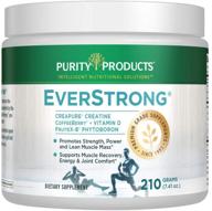 💪 смесь матрицы мышц - порошок everstrong с креатином криапур, фитобором, экстрактом коффиберри и 1000 me витамина d - ягодный взрыв (210 г) от purity products логотип