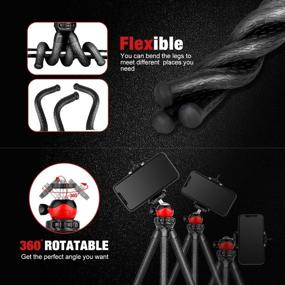 img 2 attached to 📷 Flexible iPhone Tripod: Portable and Adjustable Stand with Wireless Remote for iPhone, Android, Samsung, DSLR, and GoPro Cameras