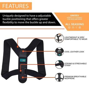 img 2 attached to Hellostar Posture Corrector - Comfortable Upper Back Brace Support for Women and Men, Adjustable Back Straightener for Posture Correction, Relief from Neck, Shoulder, and Back Pain, Breathable Design - Unisex