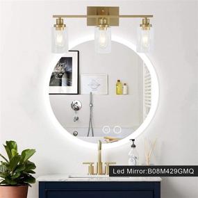 img 3 attached to 💡 Contemporary Brass Wall Lights: 3-Light MELUCEE Sconces for Stylish Bathroom, Bedroom, Kitchen & Living Room Décor with Clear Glass Shade