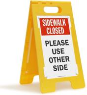 sidewalk closed folding smartsign plastic logo