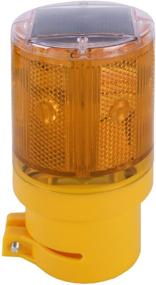 img 4 attached to 🚧 Qooltek Solar LED Warning Light: Wireless Control for Enhanced Garden Safety - Flashing Barricade Light for Road Construction, Traffic & Safety Signs - Yellow Flicker Beacon Lamp