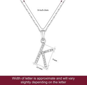 img 4 attached to 💎 Dazzling Diamond Initial Pendant Necklace: Perfect Jewelry for Girls