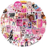 🎥 mean girls sticker pack: 50 pcs of funny movie-inspired diy stickers for laptop, luggage, and more! logo