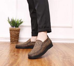 img 2 attached to Breathable Lightweight Leather Loafers - Resistant Men's Shoes