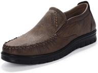 breathable lightweight leather loafers - resistant men's shoes logo