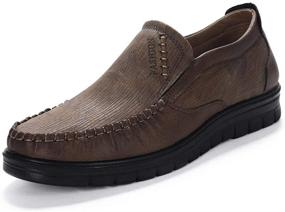 img 3 attached to Breathable Lightweight Leather Loafers - Resistant Men's Shoes