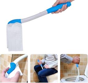 img 3 attached to 🚽 Foldable Long Reach Comfort Wiper for Toilet Paper Tissue Grip - Self Wipe Assist Toilet Aid Wand | Ideal Bathroom Aid for Limited Mobility - Enhances Daily Living