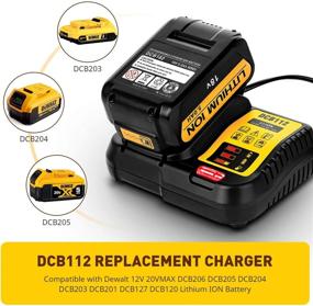 img 3 attached to 🔌 FLAGPOWER DCB112 Battery Charger for Dewalt 12V 20V MAX Lithium Ion Batteries - Compatible with DCB206 DCB205 DCB204 DCB203 DCB201 DCB120 DCB127 - Replacements for Dewalt Charger DCB101 DCB105 DCB115 DCB107