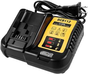 img 4 attached to 🔌 FLAGPOWER DCB112 Battery Charger for Dewalt 12V 20V MAX Lithium Ion Batteries - Compatible with DCB206 DCB205 DCB204 DCB203 DCB201 DCB120 DCB127 - Replacements for Dewalt Charger DCB101 DCB105 DCB115 DCB107