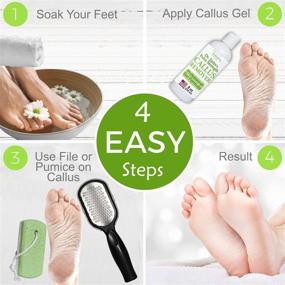 img 2 attached to 👣 Dr. Entre's Callus Remover Kit: 8oz Gel for Callus Removal, Foot File, Pumice Stone, 5 Glove Pairs for Gel Application, Spa Kit, Foot Care, Pedicure Tools for Cracked Heels
