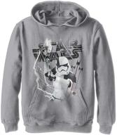 🌟 unleash the force with star wars boys' hooded pullover fleece! logo