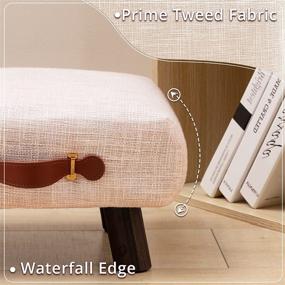 img 1 attached to Footstool Elegant Rectangle Waterfall Ottoman