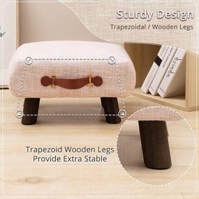 img 2 attached to Footstool Elegant Rectangle Waterfall Ottoman