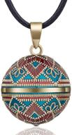 🤰 eudora ожерелье harmony ball: винтажный яркий колокольчик для беременности, 30" и 45" длинная шнурка логотип