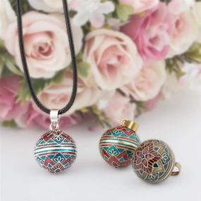 img 3 attached to 🤰 EUDORA Harmony Ball Necklace: Vintage Colorful Music Chime Bell Pendant for Pregnancy, 30" & 45" Long Cord