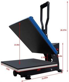 img 3 attached to 🔥 15x15 Heat Press Machine for T Shirts and HTV Vinyl Projects, Blue - Advanced Sublimation Heat Transfer