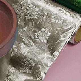 img 3 attached to 🎁 Exquisite Silver Floral Foil Wrapping Paper - 20 Inches by 10 Yards