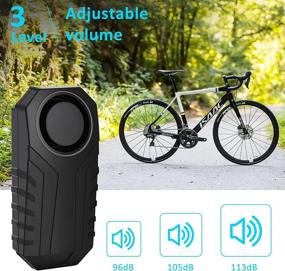img 3 attached to 🔒 Enhanced Bike Security: 113dB Wireless Anti-Theft Vibration Motorcycle Bicycle Alarm with Remote & Adjustable Volume