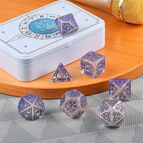 img 2 attached to 🎲 DNDND Translucent Polyhedral Dungeons & Dragons Dice Set